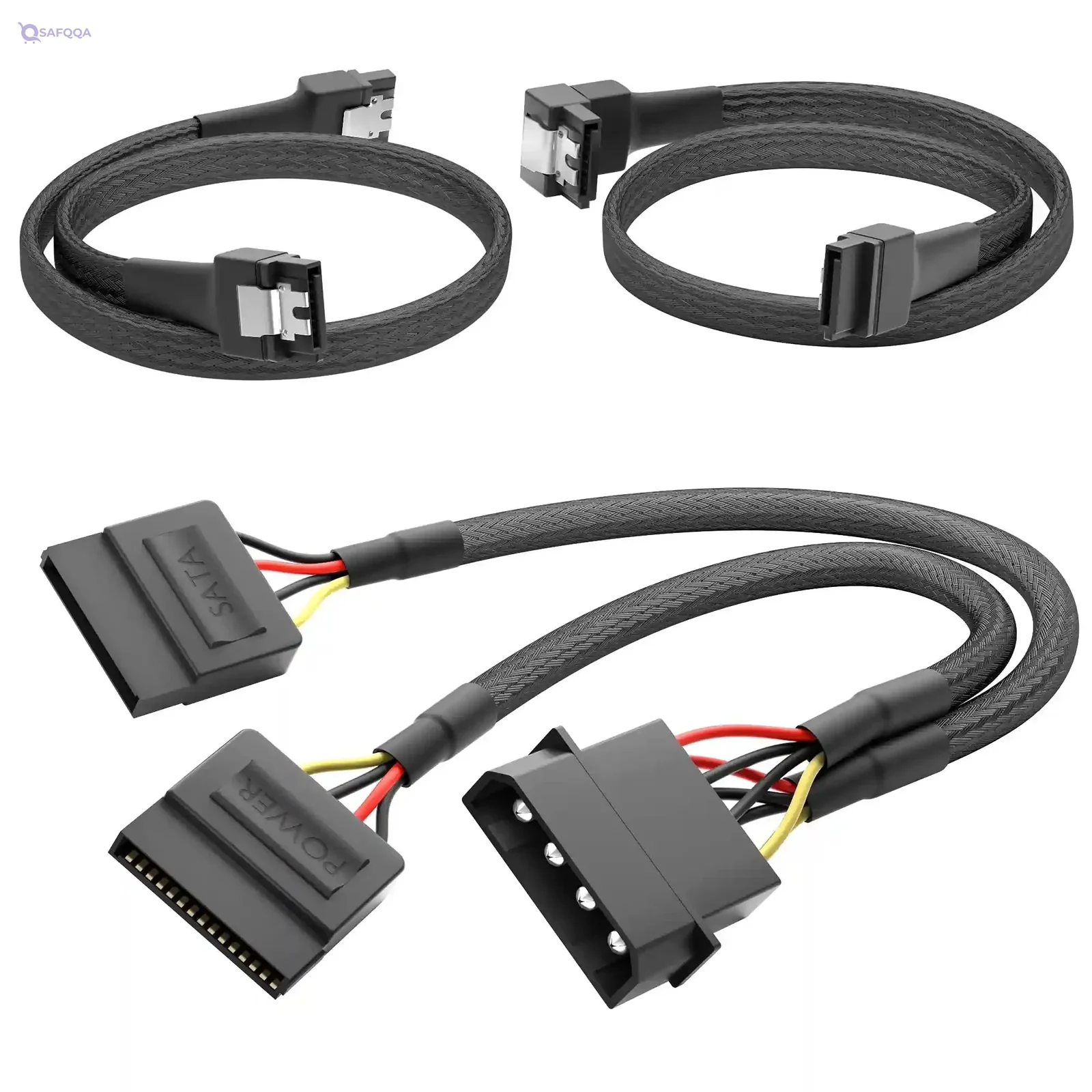 KabelDirekt Molex to SATA Power & Data Cable Set