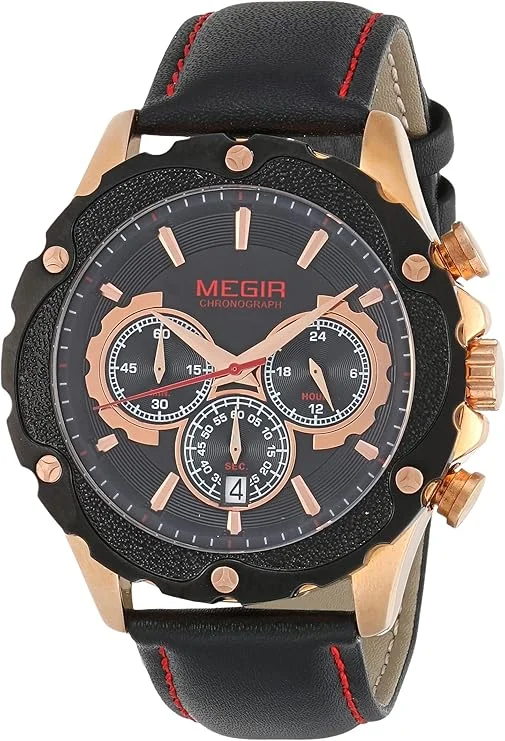 Megir Men's Leather Watch