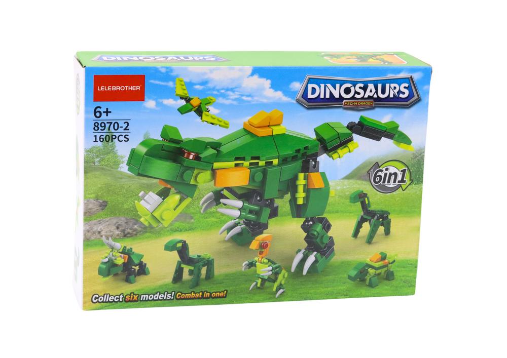 Lagoda Triceratops Building Blocks Set – 64 Pieces Green Dinosaur