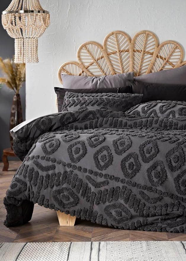 غطاء لحاف قطن مزدوج بنقوش منسوجة مقاس 200×200 سم من Matalan