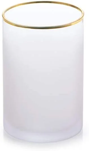 Ksamwjf Frosted Clear Glass Vase – Elegant Hand-Blown Design – 10 × 15 cm