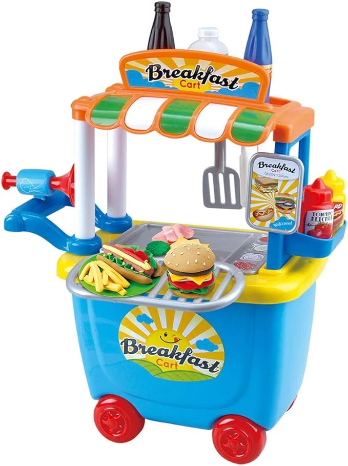 Playgo Food Preparation and Serving Cart Playset for Kids