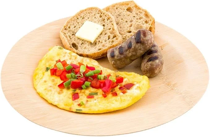 أطباق من أوراق الخيزران مستديرة  من Restaurantware