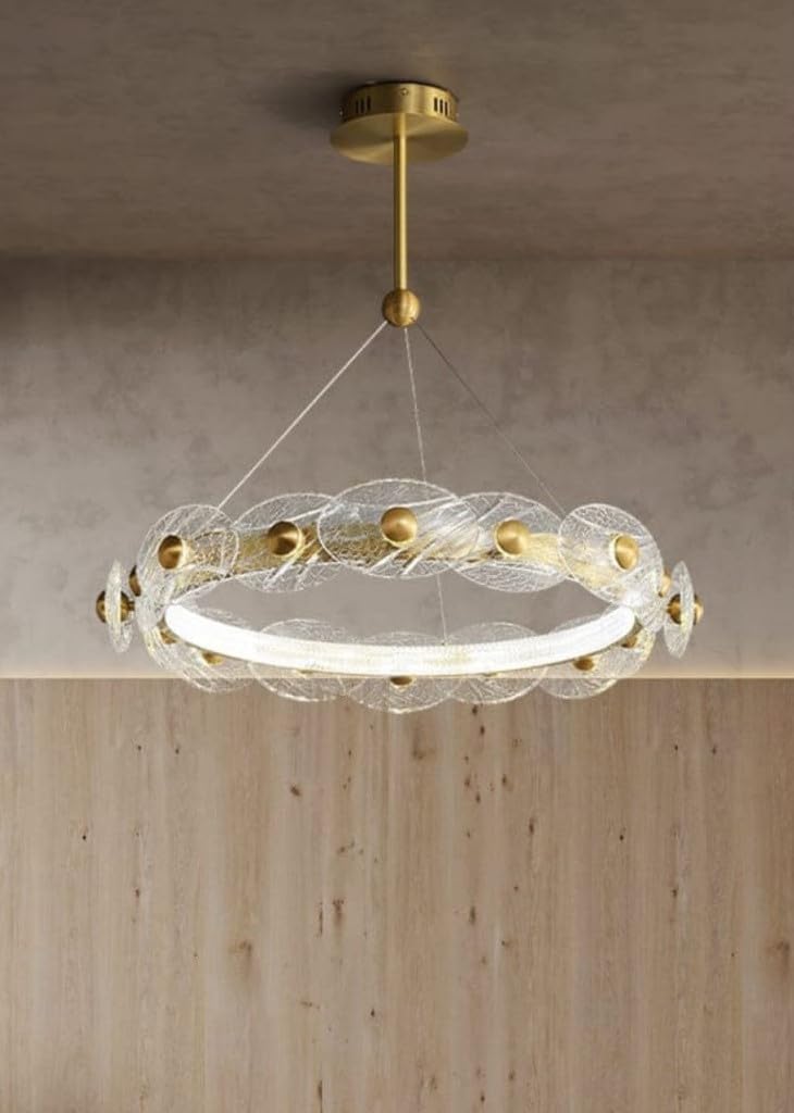 نجفة ليد نحاسية 3 مصابيح من Golden Lighting