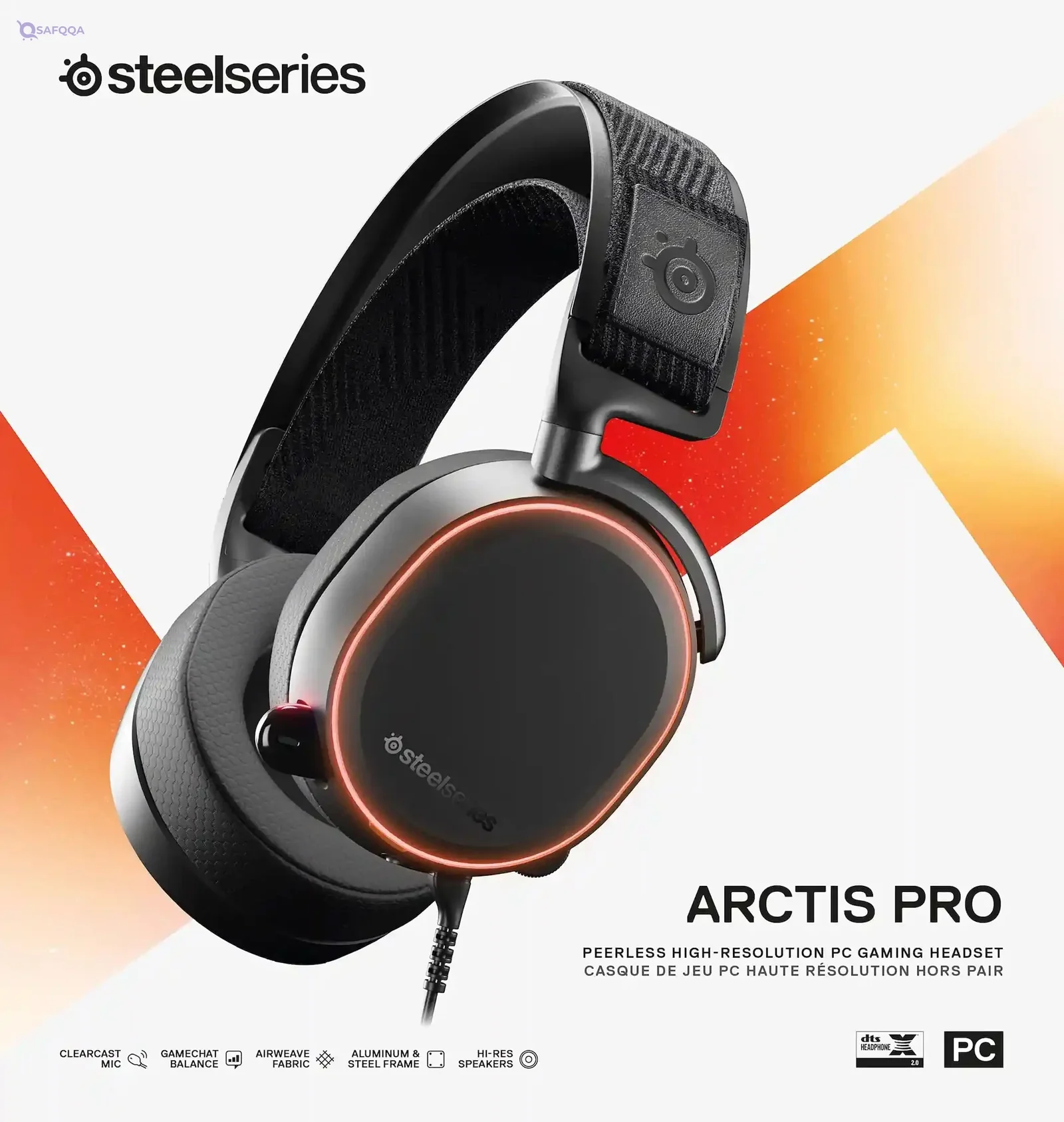 SteelSeries Gaming Headset Hi-Res Audio DTS X v2.0 Surround Black