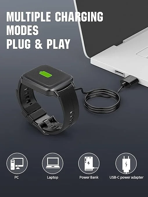 Aliwisdom Universal Magnetic Charging Cable for Smartwatches & Fitness Trackers – USB 4-Pin, 7.62mm Pin Pitch