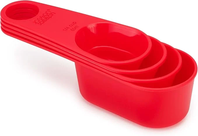 Joseph Joseph Duo 4-Piece Nesting Measuring Cup Set with Clip-Together Handles