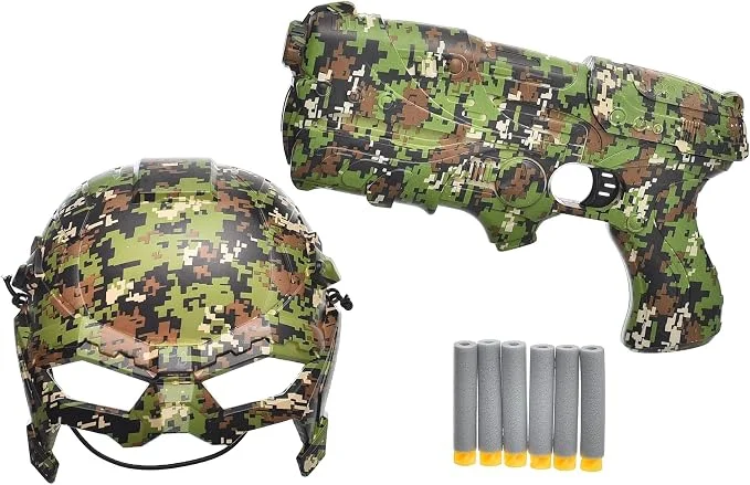 Generic 10-Piece Plastic Military Series Game Set with Face Mask & Shotgun