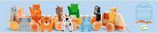 Djeco Wooden Animal Train Toy for Kids