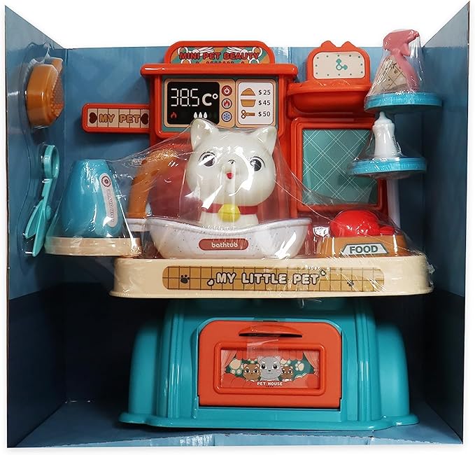 Mini Pet Beauty & Care Playset - 24 Pieces