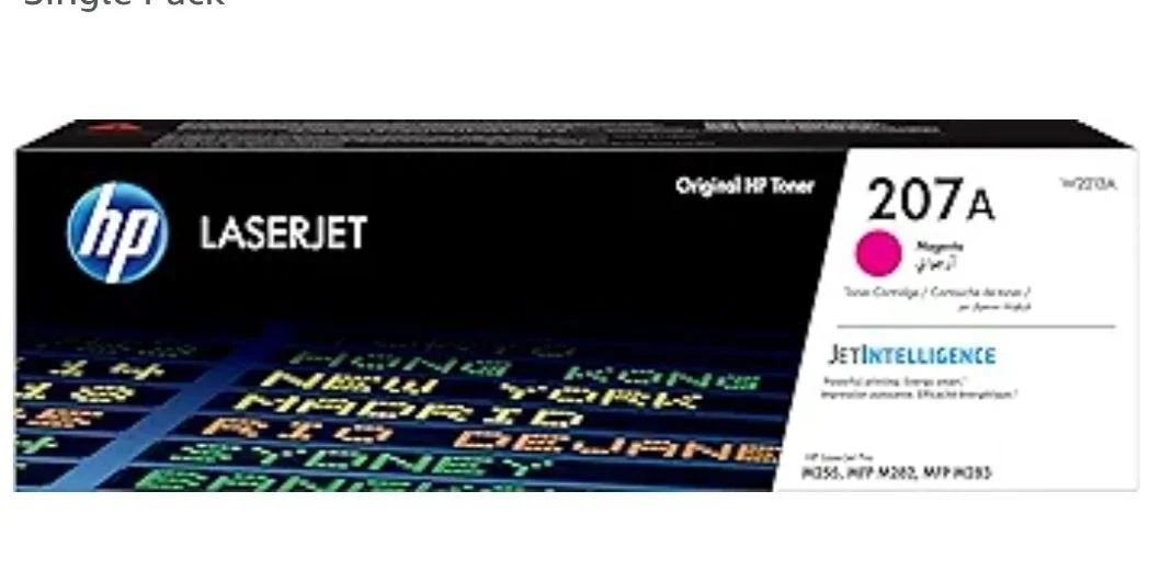 خرطوشة حبر ليزر أصلية HP 207A (W2213A) باللون الأرجواني للطابعات - عبوة واحدة